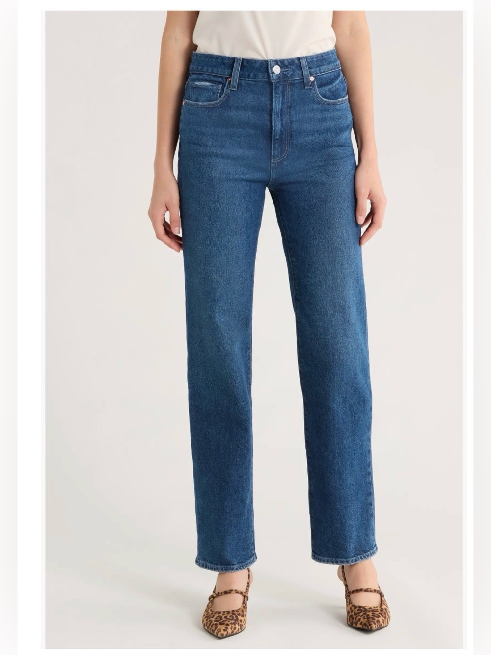 PAIGE Stevie High Waist Straight Leg Jeans
Color sound check size 28 EUC